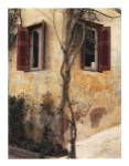 Two Windows, Red Shutters by Zeny Cieslikowski