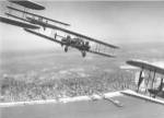 U.S. Army Air Corps Curtiss B-2 Condor bombers flying over Atlantic City
