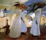 Under the Awning, Zarauz by Joaquín Sorolla Bastida