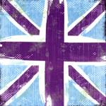 Union Jack Purple And Blue by Louise Carey