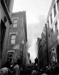 USA, Massachusetts, Boston, firefighters fighting with fire