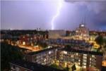 Utrecht-Oost Tijdens Onweer Vanaf