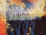 Valerie Willson - My Grandmother's Orchard Size 36x27 by Valerie Willson