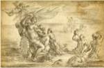 Venus in Her Sea Chariot Suckling Cupid by Alessandro Algardi