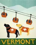Vermont Ski Patrol Black by Stephen Huneck