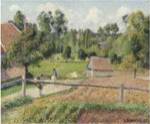 View from the Artist's Window, Eragny by Camille Jacob Pissarro