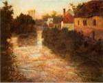 Village on the Bank of a Stream by Johan Frederick Thaulow