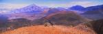 Volcanic landscape with mountains in the background, Haleakala National Park, Maui, Hawaii, USA by Panoramic Images