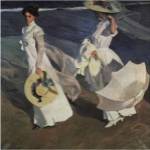 Walk on the Beach by Joaquín Sorolla Bastida