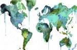 Watercolor Map No. 6 by Jessica Durrant