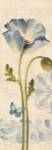 Watercolor Poppies Blue Panel I by Pamela Gladding