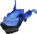 West Virginia State Watercolor by Jessica Durrant