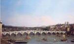 Westminster Bridge from the North with Lambeth Palace in distance by Giovanni Antonio Canaletto