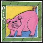 Whimsical Pig by Lisa Choate