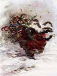 Windswept Santa by Peggy Abrams