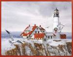 Winter Lighthouse by William Vanderdasson