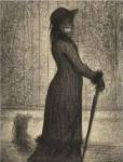 Woman Strolling by Georges Seurat