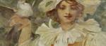 Woman with Pigeon by Alphonse Maria Mucha