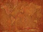 World Map Rust 1 by Marlene Watson