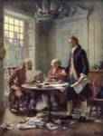 Writing the Declaration of Independence, 1776 by Jean Leon Gerome Ferris