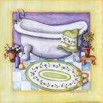 Yellow Bathroom - Tub by Kathy Middlebrook