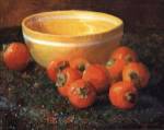 Yellow Bowl With Persimmons by Meredith Abbott