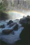 Yosemite National Park, rainbow above stream, USA, California
