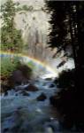 Yosemite National Park, rainbow above stream, USA, California