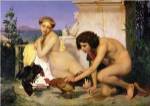 Young Greeks Encouraging Cocks to Fight, 1846 by Jean-Leon Gerome