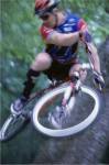 Young man on a bicycle