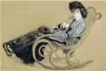 Young Woman in a Rocking Chair, study for the The Last Evening by Jacques Joseph Tissot